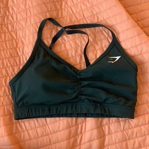 Hunter green gymshark sports bra